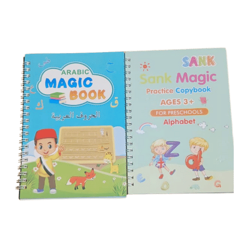 Magic Book – باك متكامل لتعلم الكتابة بالعربية والإنجليزية + 20 حبر